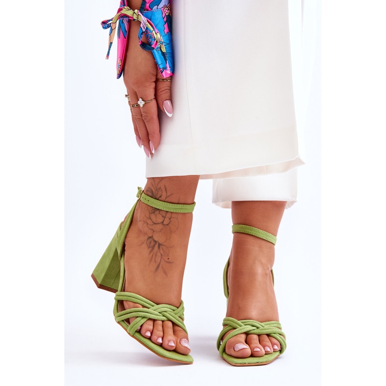 Sandales Classiques en Daim Vert Bernett 1