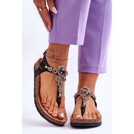 FB2 Tongs Sur Plateforme En Liège Noir Naomi 1