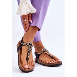 FB2 Tongs Sur Plateforme En Liège Noir Naomi 2