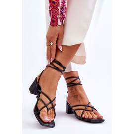 Attaché Noir Sandales Talons Hauts Tongs Secret Love 2