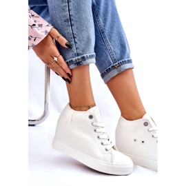 Baskets hautes compensées cachées Big Star LL274035 Blanc blanche 3