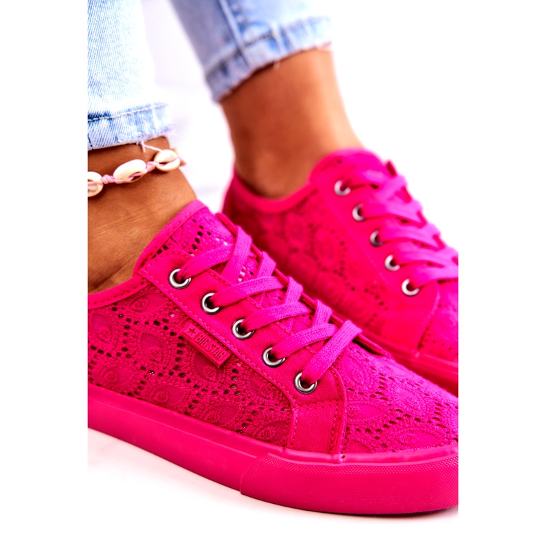 Baskets Ajourées Big Star JJ274060 Rose 8 Baskets Ajourées Big Star JJ274060 Rose 8