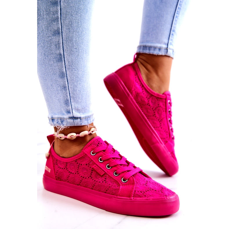 Baskets Ajourées Big Star JJ274060 Rose 4 Baskets Ajourées Big Star JJ274060 Rose 4