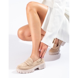 Mocassins Shelovet daim beige femme 1 Mocassins Shelovet daim beige femme 1