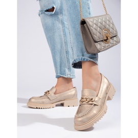 Richelieus dorés avec ornement Shelovet d'or 1