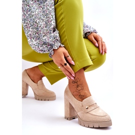 Vinceza Talons Hauts En Daim Élégants Beige Mintore 4