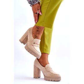 Vinceza Talons Hauts En Daim Élégants Beige Mintore 2