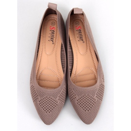Forlani Ballerines Ajourées Kaki brun 5