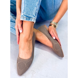 Forlani Ballerines Ajourées Kaki brun 3