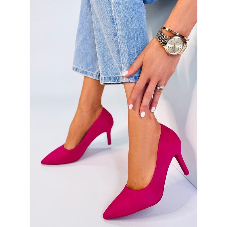 Escarpins femme classiques Eurielle Fuchsia rose 2