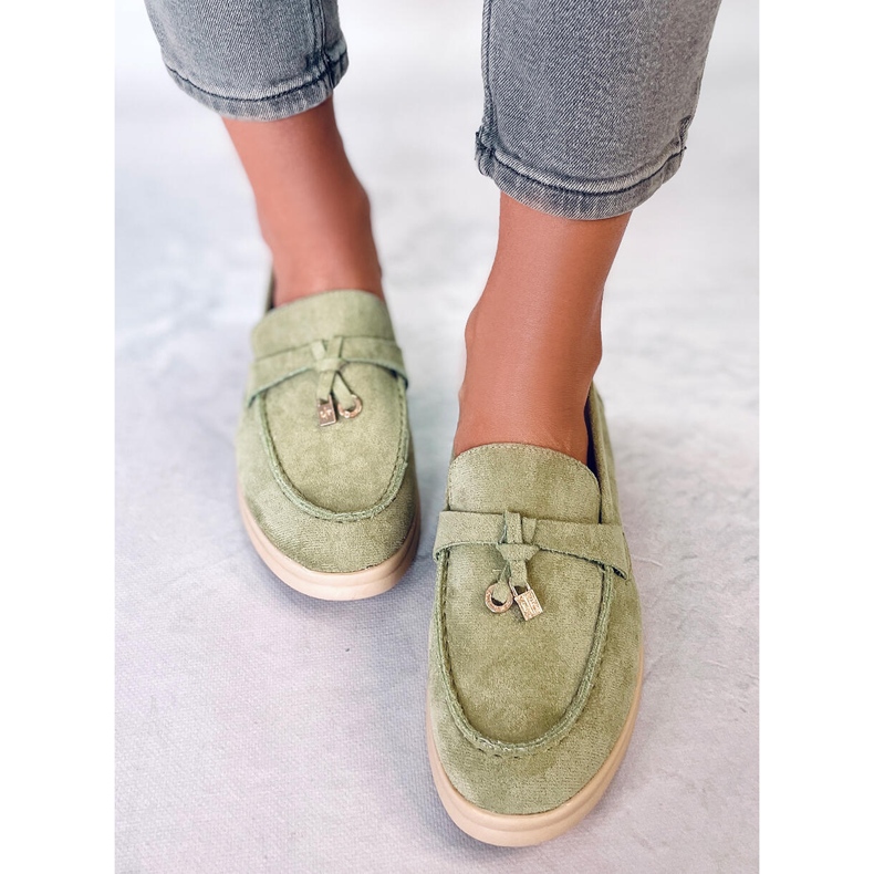 BM Mocassins en daim d'Ottavia Green vert 1