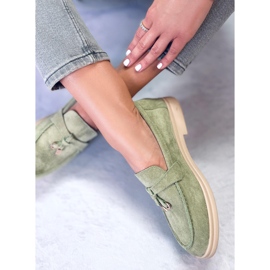 BM Mocassins en daim d'Ottavia Green vert 3