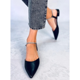 BM Durie Ballerines noires à talon ouvert le noir 1
