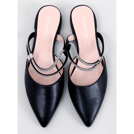 BM Durie Ballerines noires à talon ouvert le noir 4