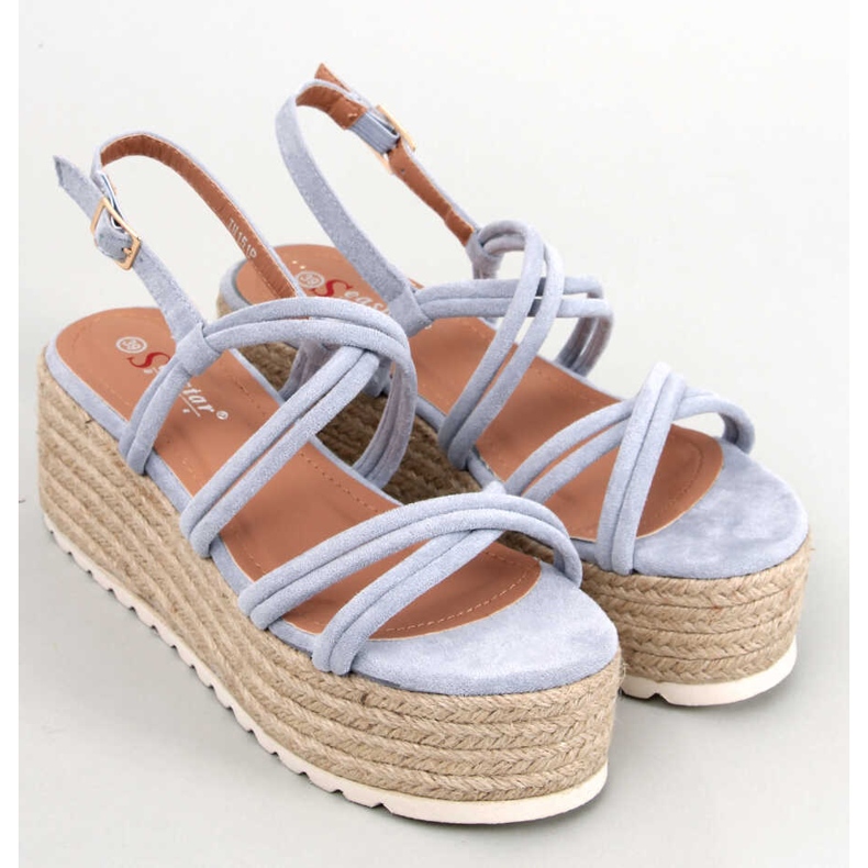 BM Espadrilles compensées bleues Altman 1