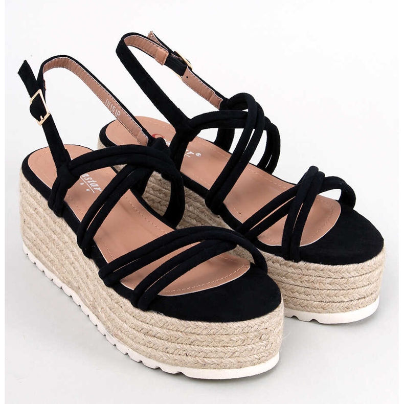 BM Altman Espadrilles compensées noires 1