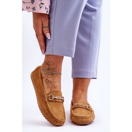 Mocassins Classiques En Daim Avec Embellissement Amera Camel brun 1