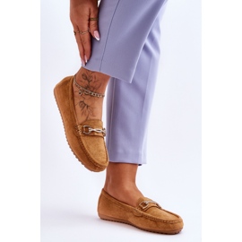 Mocassins Classiques En Daim Avec Embellissement Amera Camel brun 4
