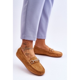 Mocassins Classiques En Daim Avec Embellissement Amera Camel brun 2