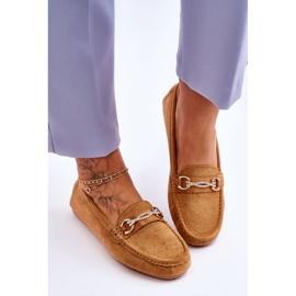 Mocassins Classiques En Daim Avec Embellissement Amera Camel brun 3