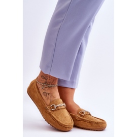 Mocassins Classiques En Daim Avec Embellissement Amera Camel brun 7