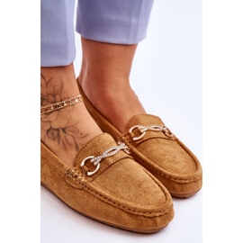 Mocassins Classiques En Daim Avec Embellissement Amera Camel brun 6