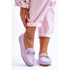 Mocassins classiques en cuir violet Verona 1