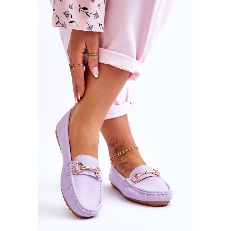 Mocassins classiques en cuir violet Verona 2