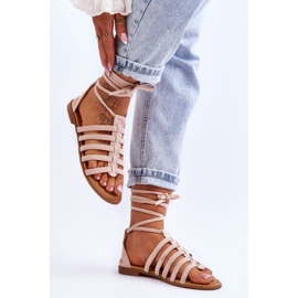 FC3 Sandales Romaines en Daim pour Femme Beige Semper 5