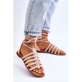 FC3 Sandales Romaines en Daim pour Femme Beige Semper 3