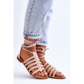 FC3 Sandales Romaines en Daim pour Femme Beige Semper 6