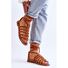 FC3 Camel Semper, Sandales Romaines en Daim Femme brun 5