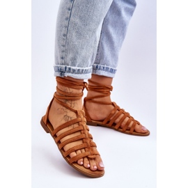 FC3 Camel Semper, Sandales Romaines en Daim Femme brun 3