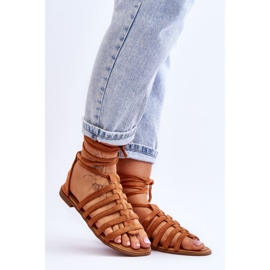 FC3 Camel Semper, Sandales Romaines en Daim Femme brun 6