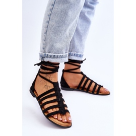 FC3 Sandales Romaines en Daim pour Femme Noir Semper le noir 3
