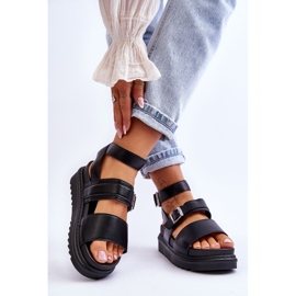 FM1 Sandales pour femmes à bride noire Hever le noir 2