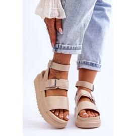Sandales pour femmes avec ceinture Hever beige 1 Sandales pour femmes avec ceinture Hever beige 1