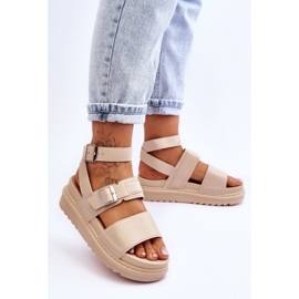 Sandales pour femmes avec ceinture Hever beige 2 Sandales pour femmes avec ceinture Hever beige 2