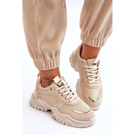 Baskets à Plateforme Classiques Beiges Need It 3