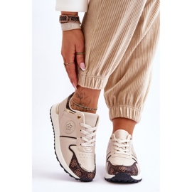 FG1 Chaussures de sport en cuir Rachel beige-marron tendance 1 FG1 Chaussures de sport en cuir Rachel beige-marron tendance 1