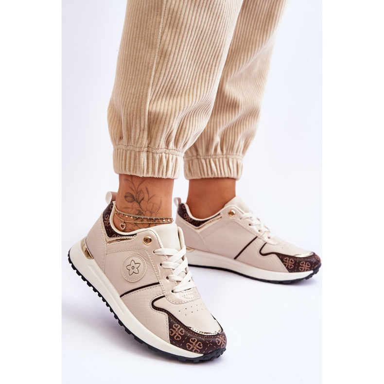 FG1 Chaussures de sport en cuir Rachel beige-marron tendance 2 FG1 Chaussures de sport en cuir Rachel beige-marron tendance 2