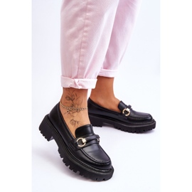 Mocassins Femme Plateforme Massive Noir Calypso le noir 2