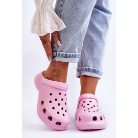 PG2 Mousse Slides Crocs On A Chunky Sole Rose Katniss 4