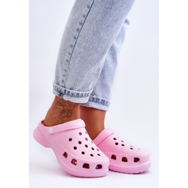 PG2 Mousse Slides Crocs On A Chunky Sole Rose Katniss 3