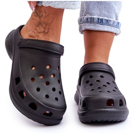 PG2 Foam Slides Crocs On A Chunky Sole Noir Katniss 8