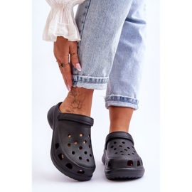 PG2 Foam Slides Crocs On A Chunky Sole Noir Katniss 4