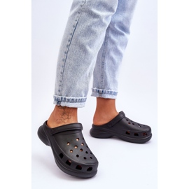 PG2 Foam Slides Crocs On A Chunky Sole Noir Katniss 5