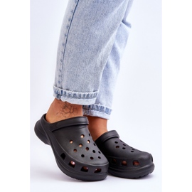 PG2 Foam Slides Crocs On A Chunky Sole Noir Katniss 3