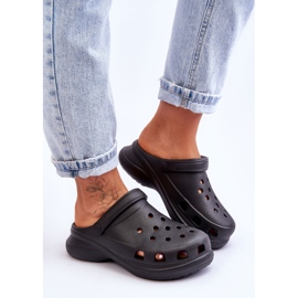 PG2 Foam Slides Crocs On A Chunky Sole Noir Katniss 6