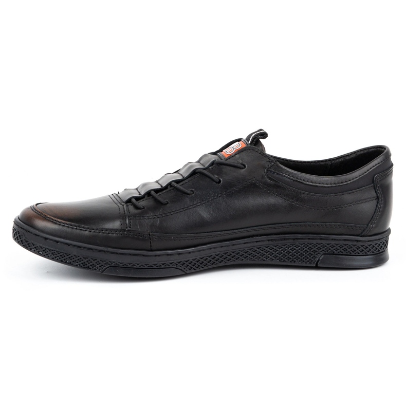 Polbut Chaussures casual en cuir pour hommes K22 kabir noir 1